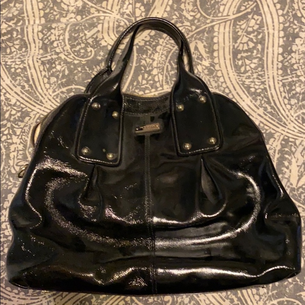 Kate Spade Black Patent satchel tote